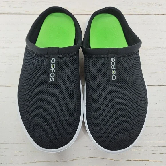Oofos Oocoozie Sport Mule Recovery Slide Shoe Black Mesh Slip On Mens 11 44‎
